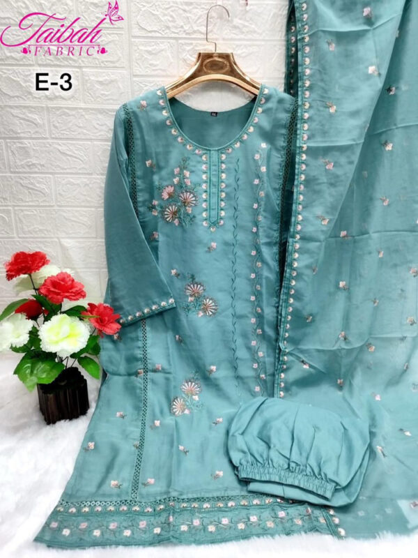 Women’s Cotton Kurtis and Pants 3 Piece - Image 2