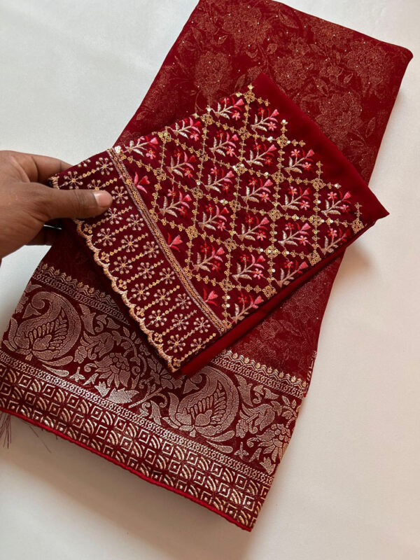 Premium Chiffon Zari Sari For Events