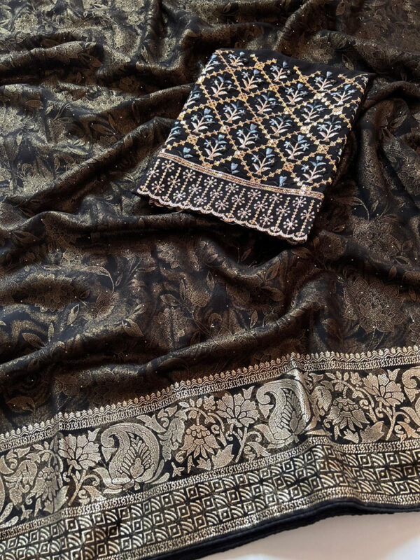 Premium Chiffon Zari Sari For Events - Image 6