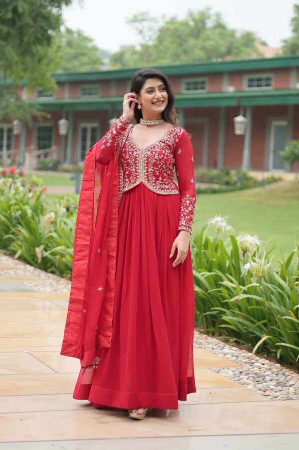Party Wear Full Length Gown Readymade For Womens