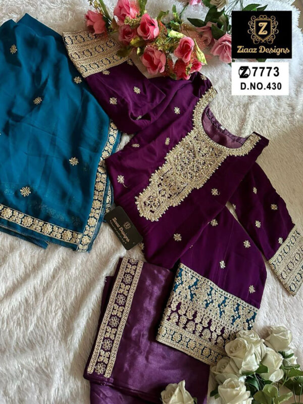 Buy Pakistani Heavy Handwork Suit Georgette With Dupatta - Image 2